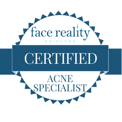Face Reality Skincare Certified Acne Specialist badge